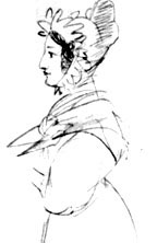Амалия Ризнич. Рисунок Пушкина.1823 г.
